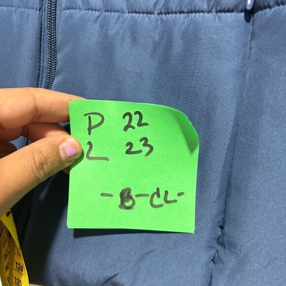 Z By Zella Women's Puffer Jacket Blue Small Full Zip Long Sleeve Mock Neck - Picture 9 of 9